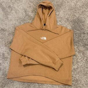 The North Face Tan Hoodie with White Logo